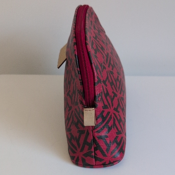 India Hicks Red and Black Patterned Cosmetic Bag